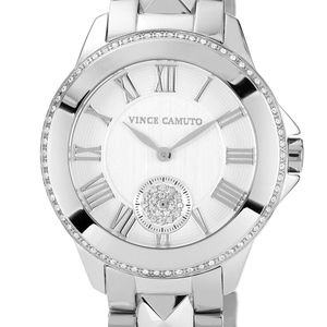 VINCE CAMUTO PYRAMID BRACELET WATCH- SILVER